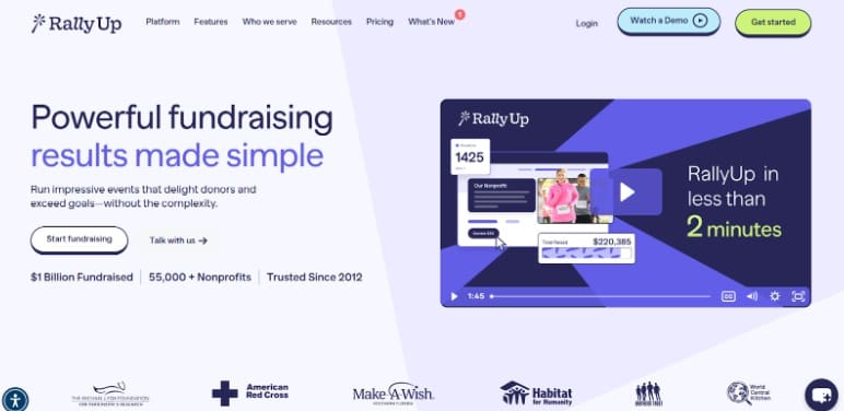 RallyUp is an end-to-end campaign fundraising software