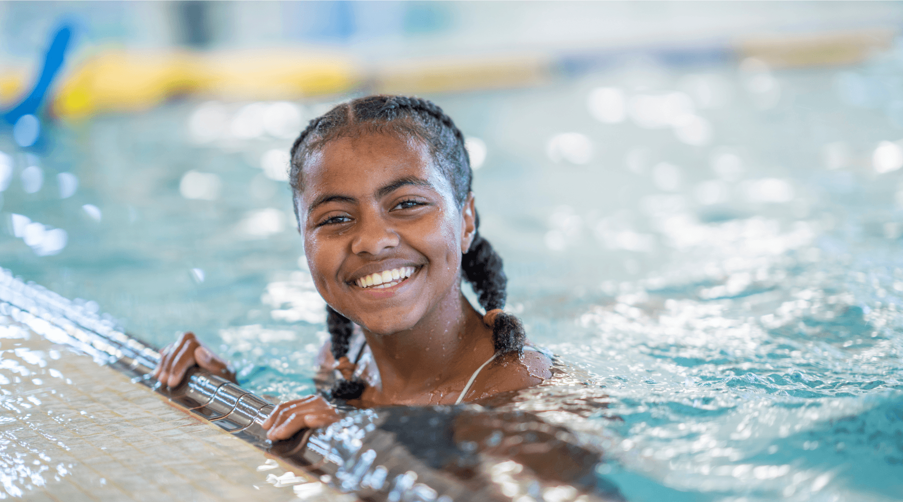 Swimmers collect pledges per lap completed