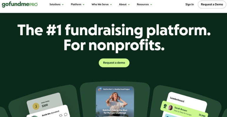 GoFundMe Pro is built for larger organizations
