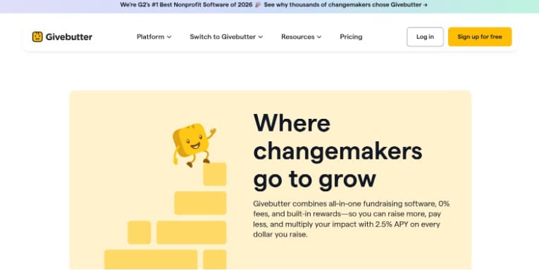 Givebutter is an online fundraising platform