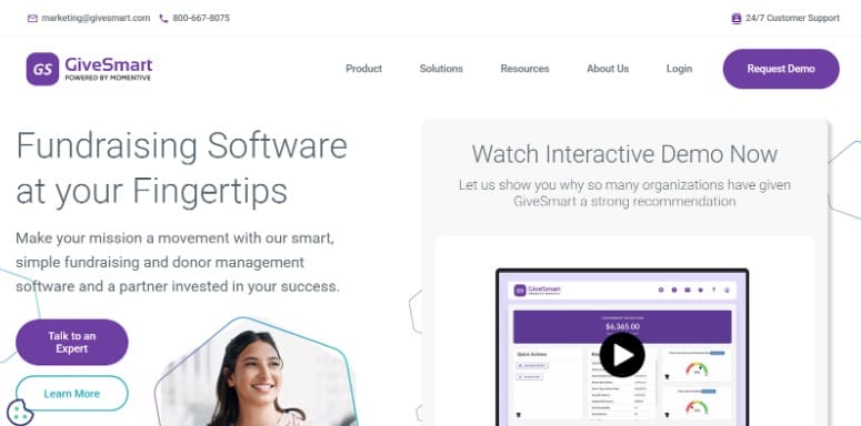 GiveSmart is a fundraising platform