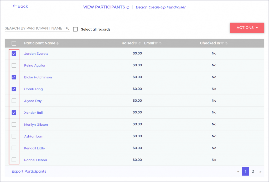 select participant