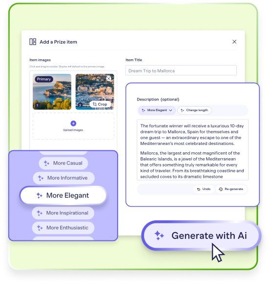 Online Auctions AI blurb mobile