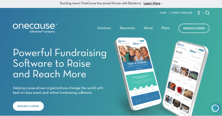 OneCause is a nonprofit event fundraising software