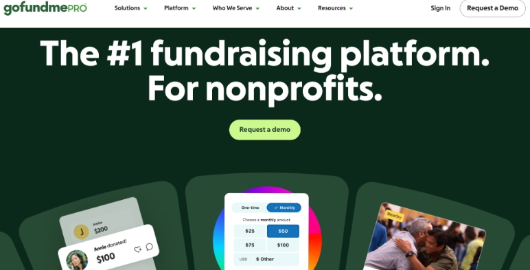 nonprofit fundraising platform designed
