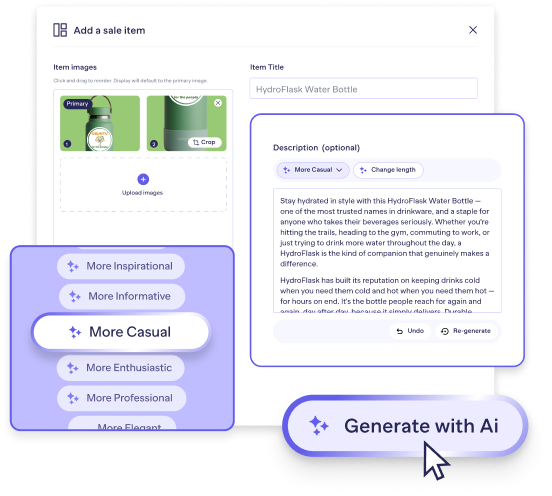 Storefront AI blurb mobile