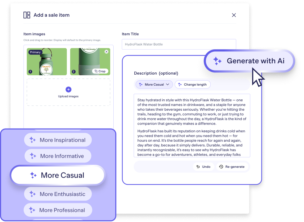 Storefront AI blurb