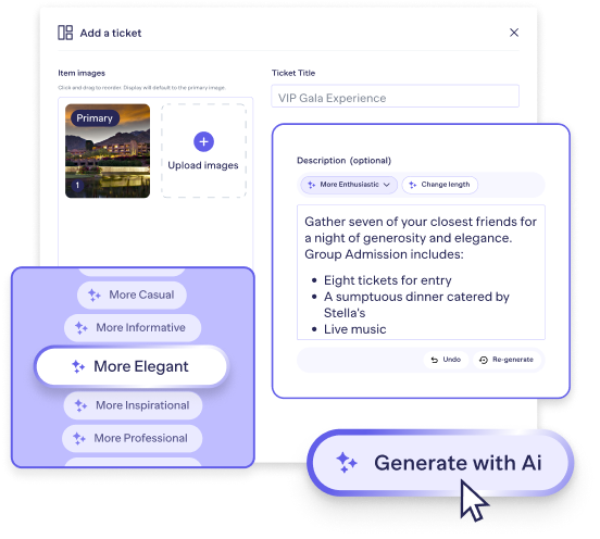 Ticketing AI blurb mobile