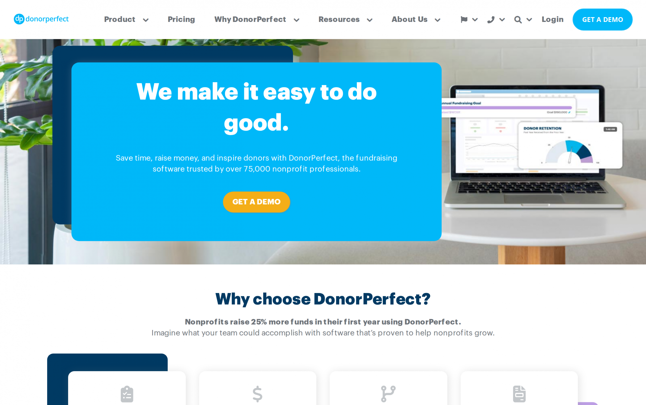 DonorPerfect homepage