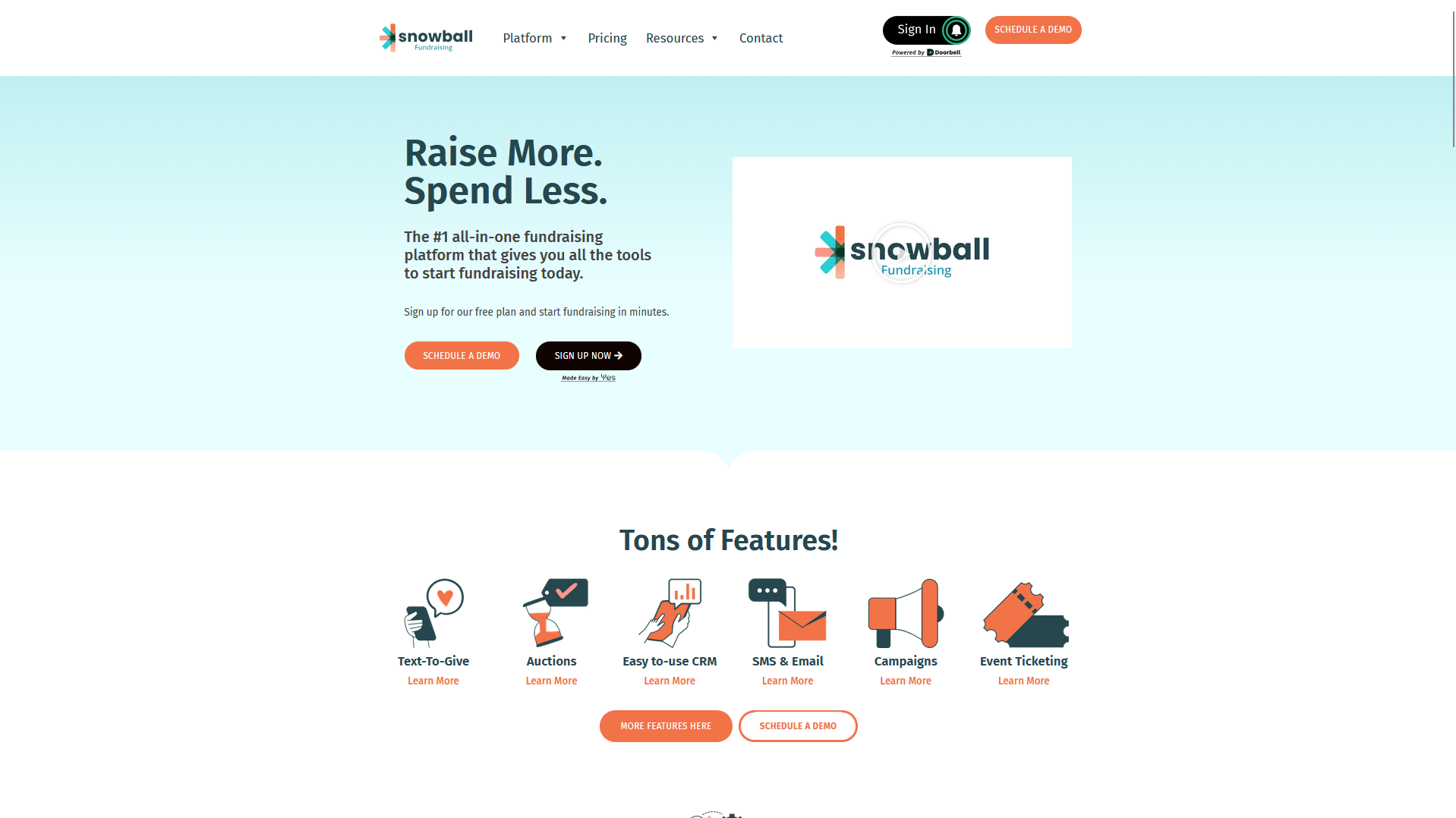 Snowball is designed for nonprofits that want to launch text-to-donate campaigns