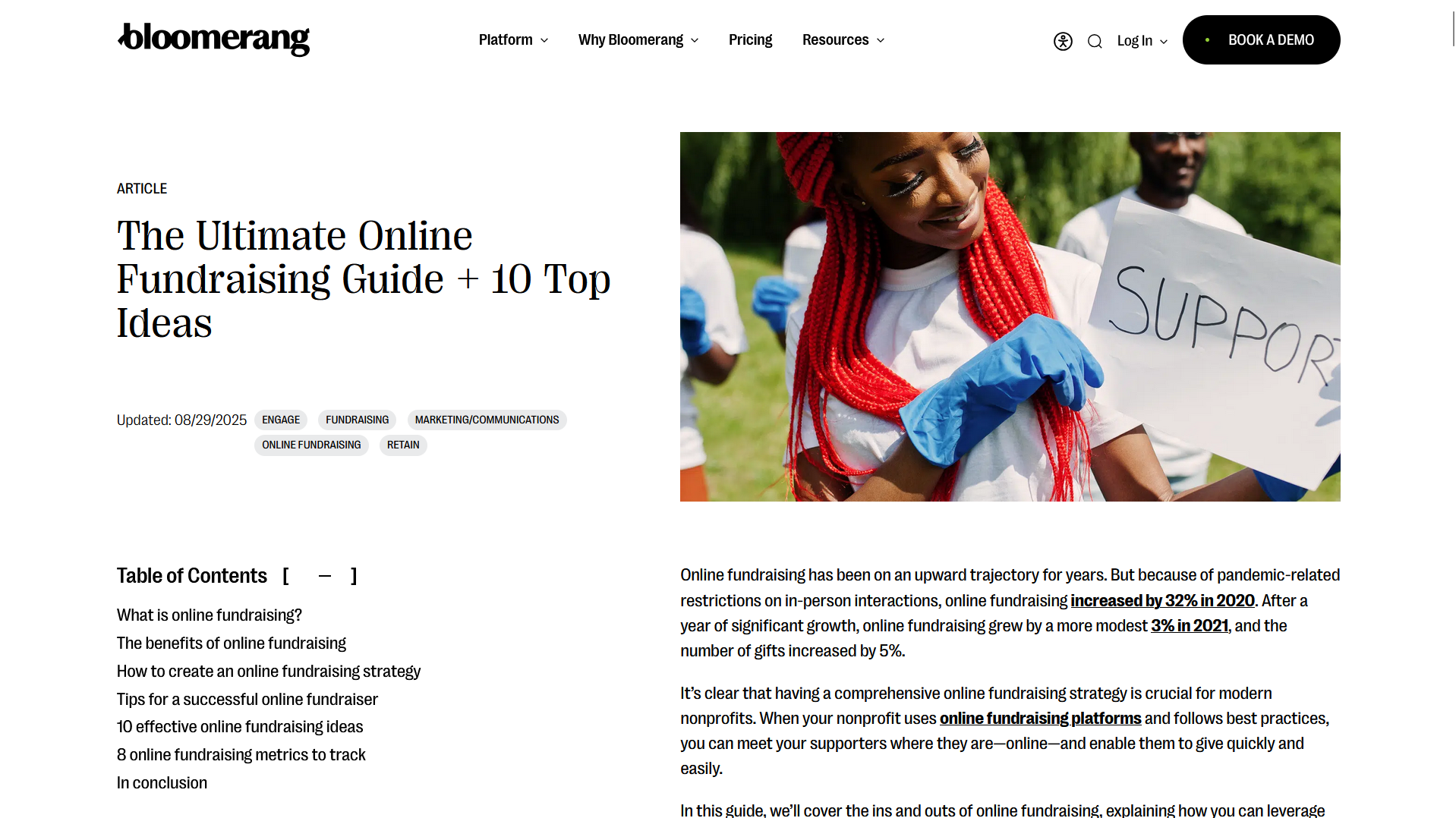 Bloomerang Fundraising, formerly Qgiv, is a donor management and fundraising platform 