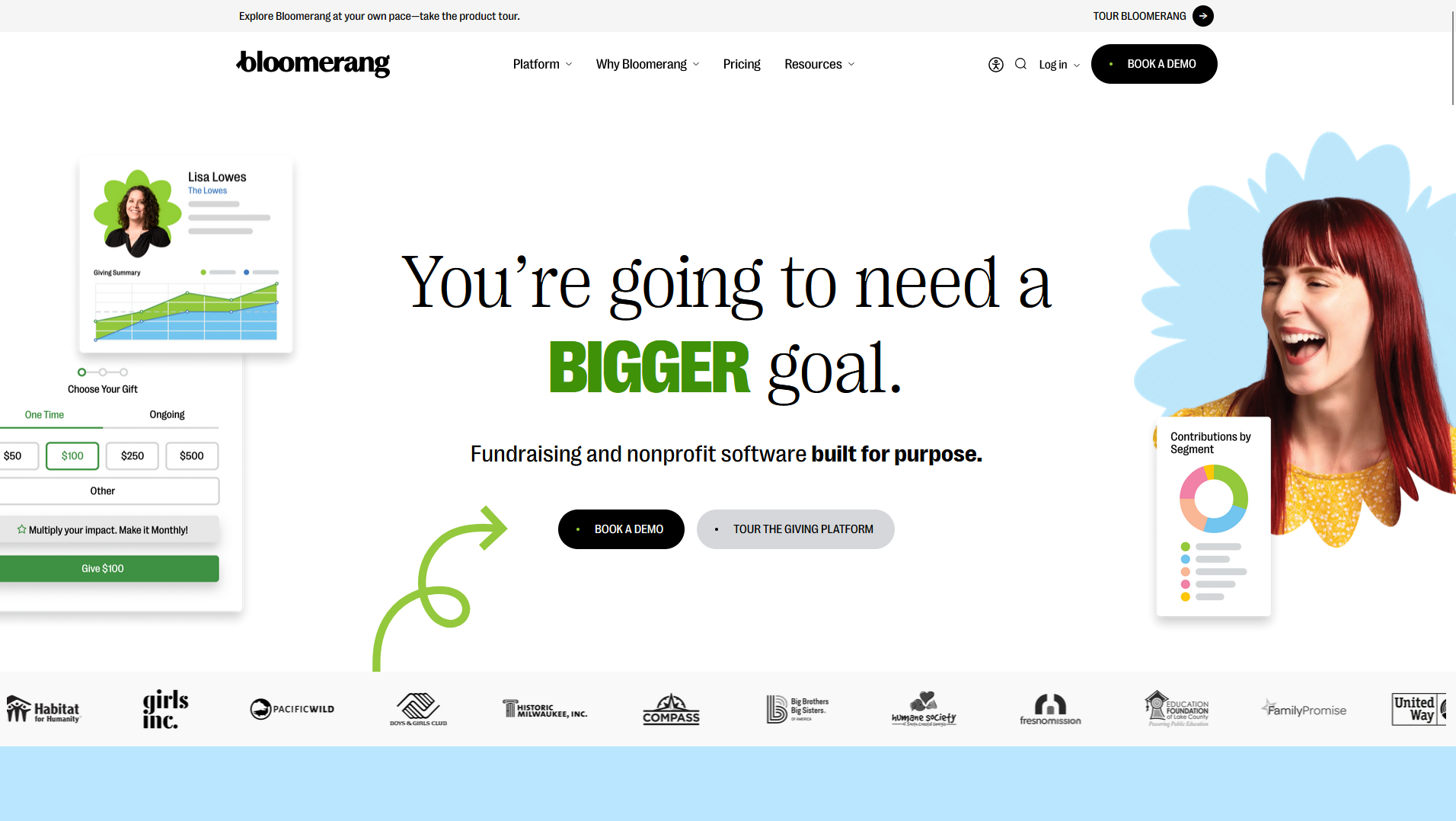 Bloomerang is a retention-centered donor CRM