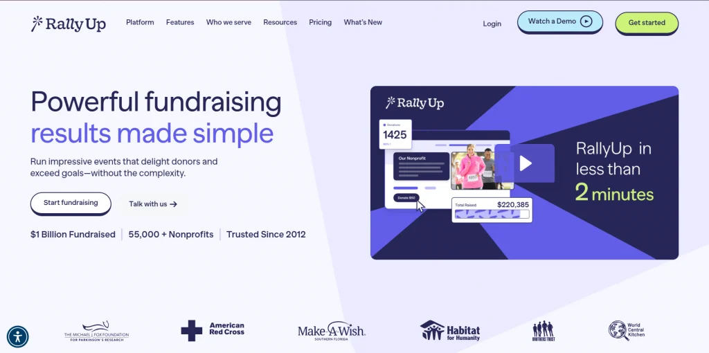 rallyup best online fundraising platform